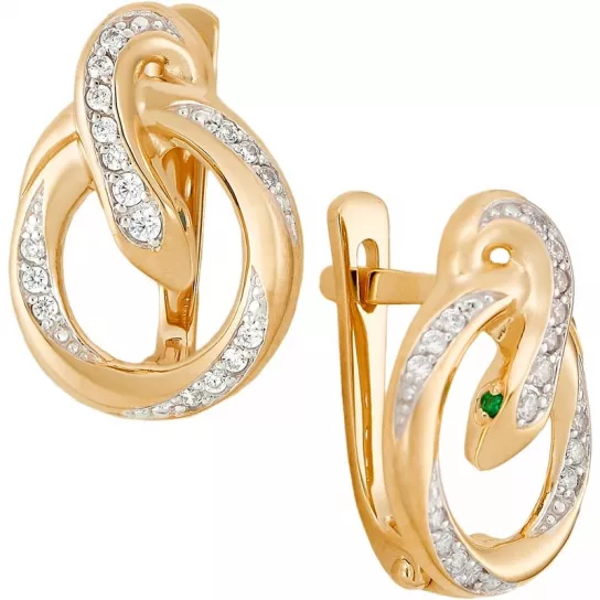 Золотые серьги 585, женские