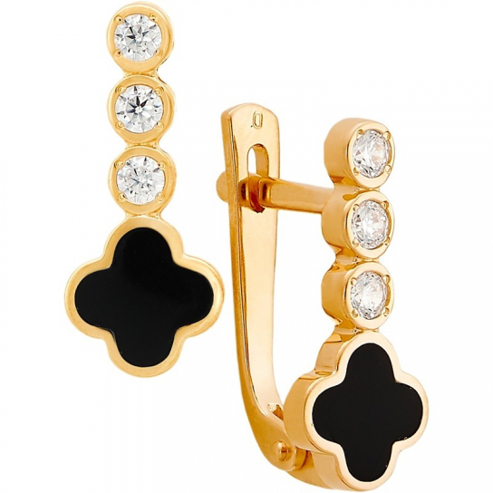 Золотые серьги 585, женские