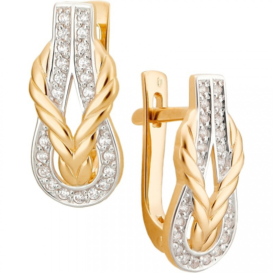 Золотые серьги 585, женские