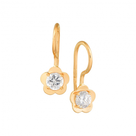 Золотые серьги 585, женские