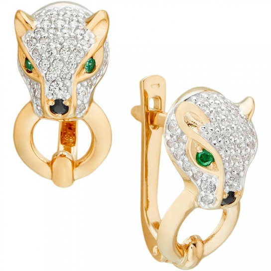 Золотые серьги 585, женские