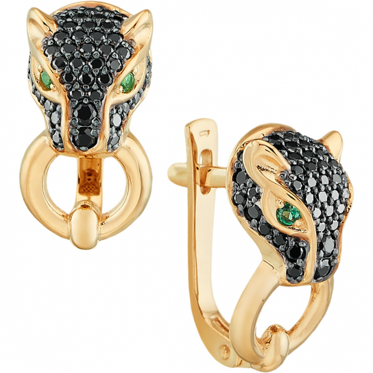 Золотые серьги 585, женские