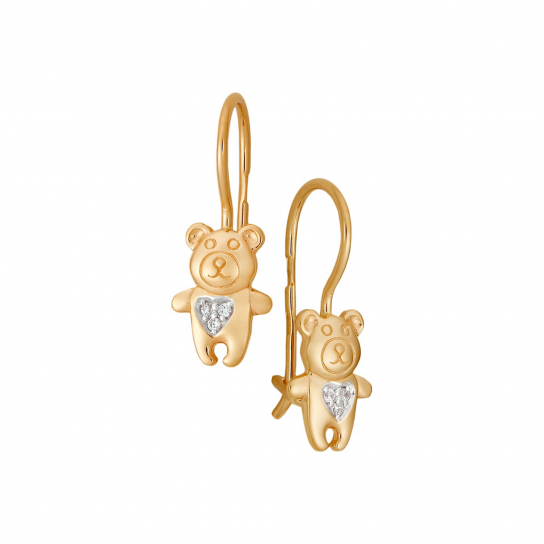 Золотые серьги 585, женские