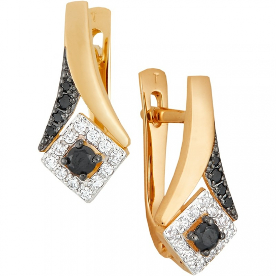 Золотые серьги 585, женские