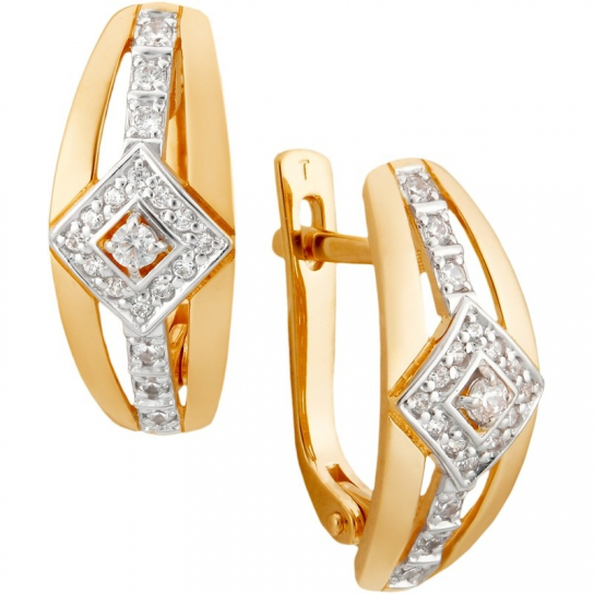 Золотые серьги 585, женские