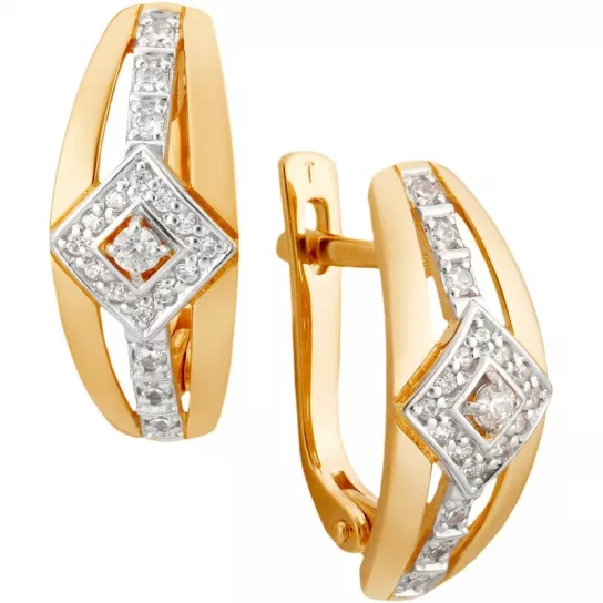 Золотые серьги 585, женские