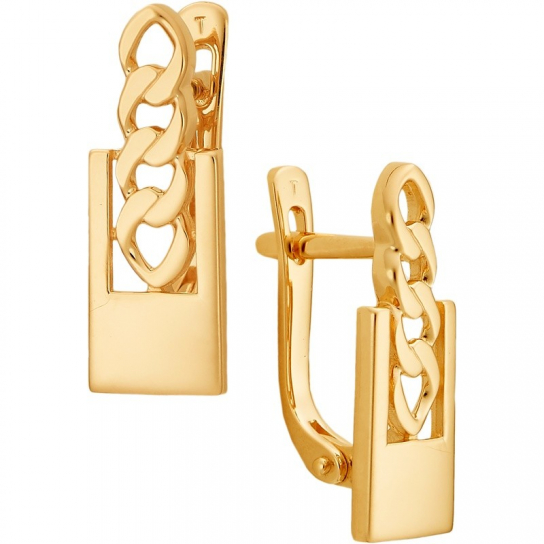 Золотые серьги 585, женские