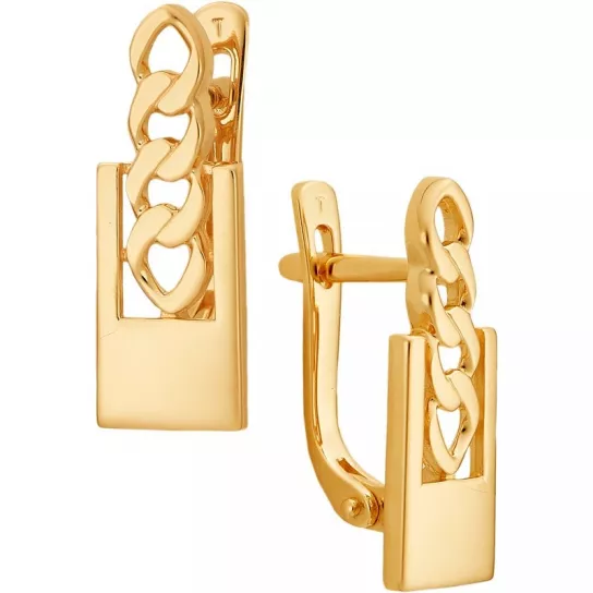 Золотые серьги 585, женские