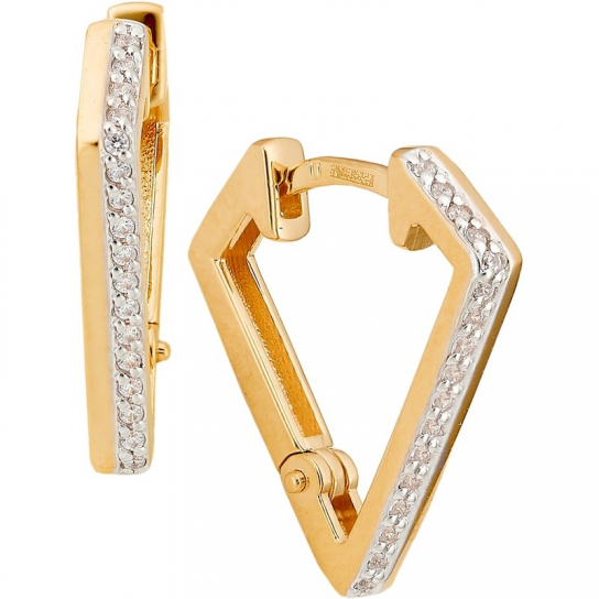 Золотые серьги 585, женские