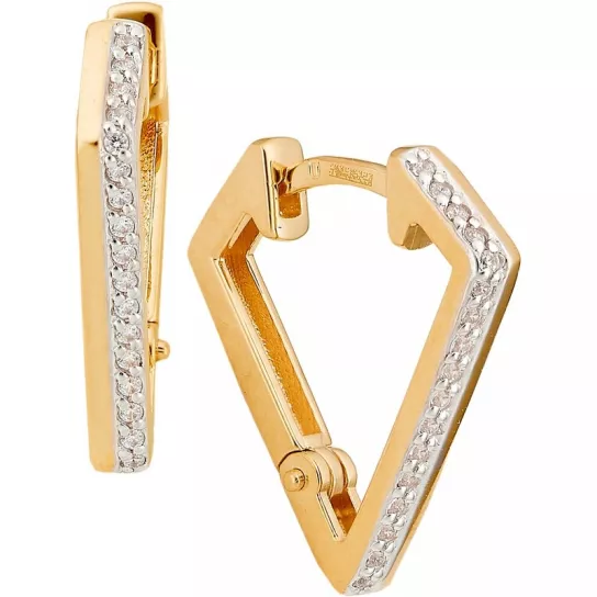 Золотые серьги 585, женские