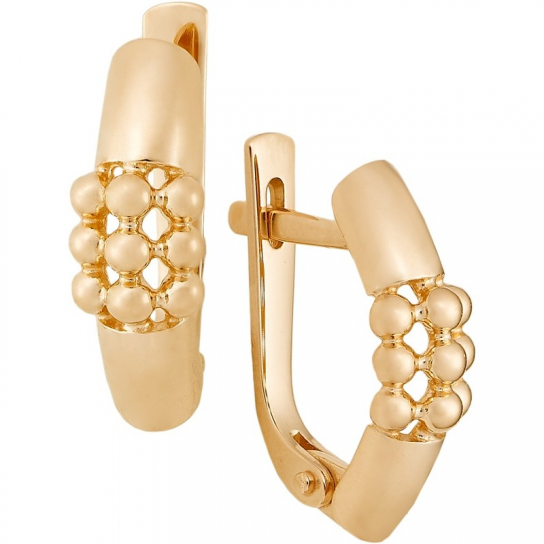 Золотые серьги 585, женские