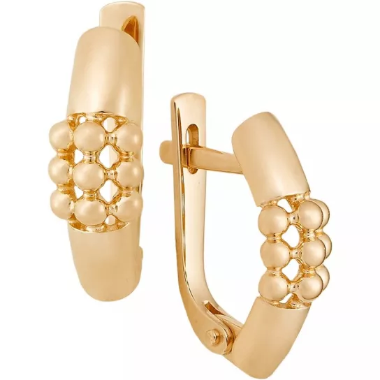 Золотые серьги 585, женские