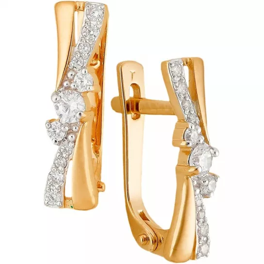 Золотые серьги 585, женские