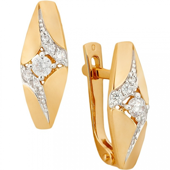 Золотые серьги 585, женские