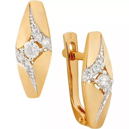 Золотые серьги 585, женские