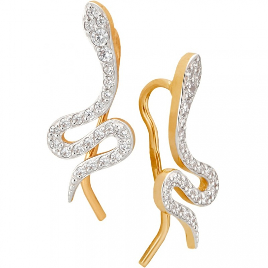 Золотые серьги 585, женские