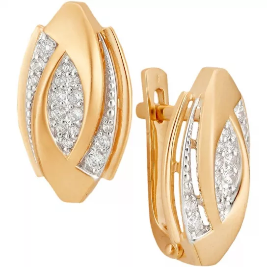 Золотые серьги 585, женские