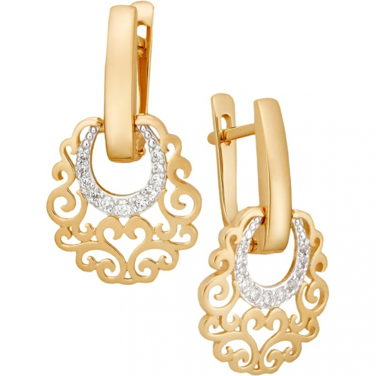 Золотые серьги 585, женские