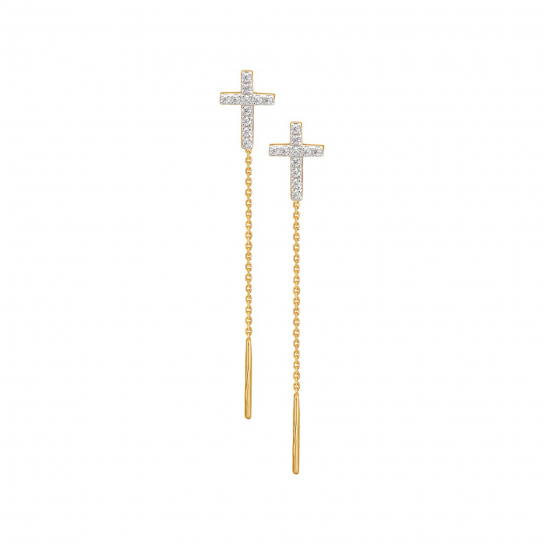 Золотые серьги 585, женские