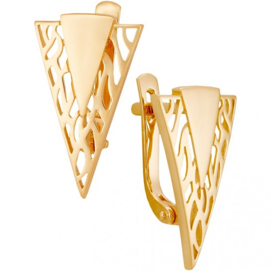 Золотые серьги 585, женские