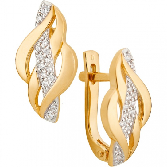 Золотые серьги 585, женские