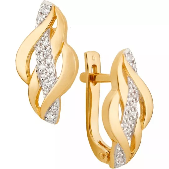 Золотые серьги 585, женские
