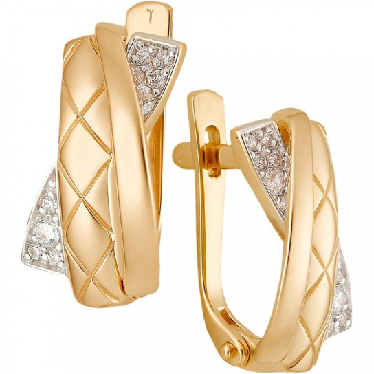 Золотые серьги 585, женские