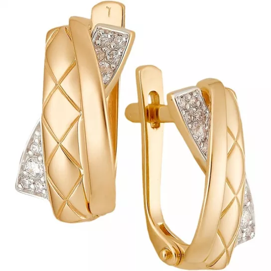 Золотые серьги 585, женские