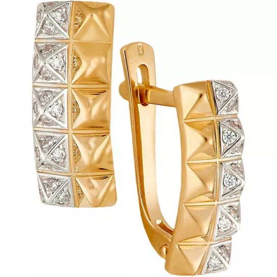 Золотые серьги 585, женские