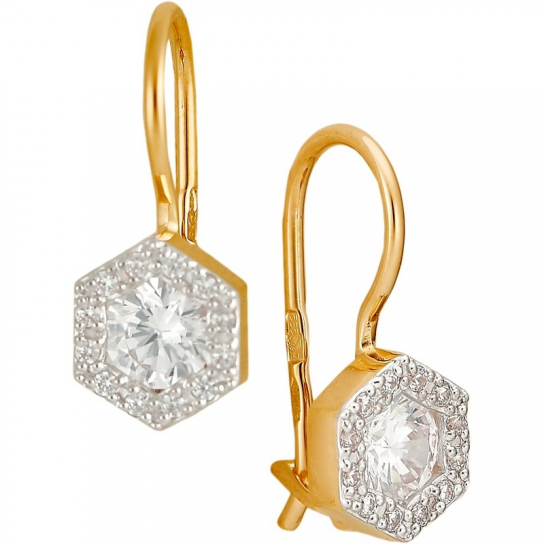 Золотые серьги 585, женские