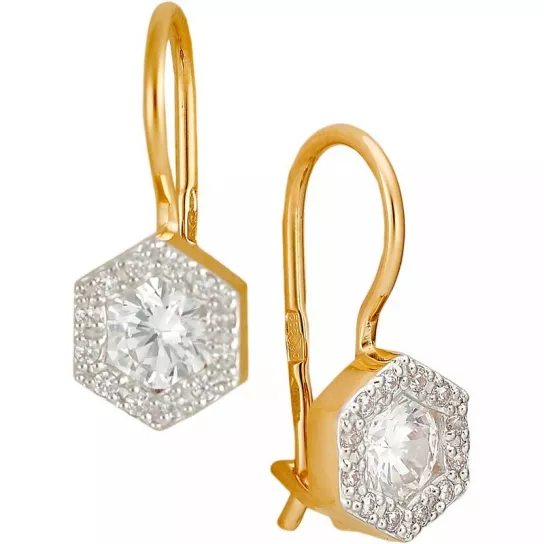 Золотые серьги 585, женские