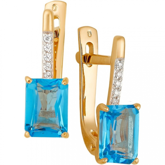 Золотые серьги 585, женские