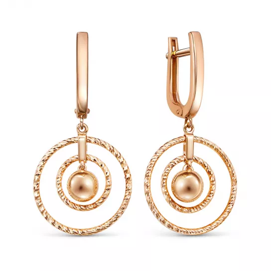 Золотые серьги 585, женские