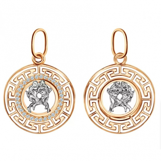 Золотая подвеска 585, с фианитом