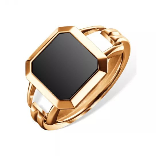 Золотое кольцо 585, женское, с фианитом, размер 19.5