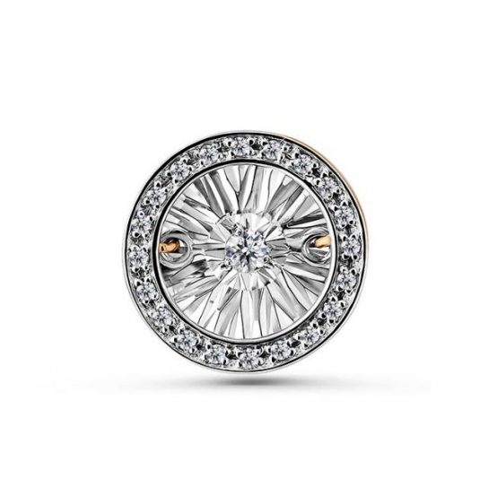 Золотая подвеска 585, женская, с бриллиантом