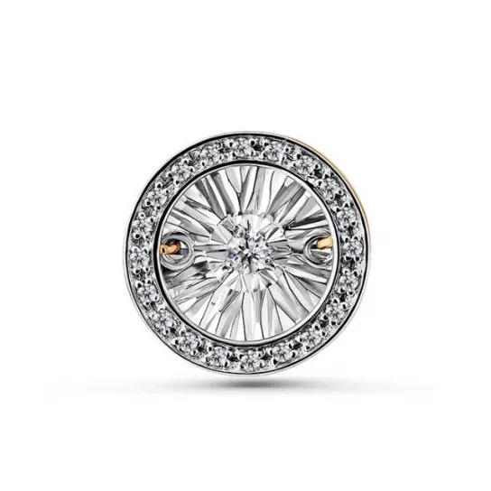 Золотая подвеска 585, женская, с бриллиантом