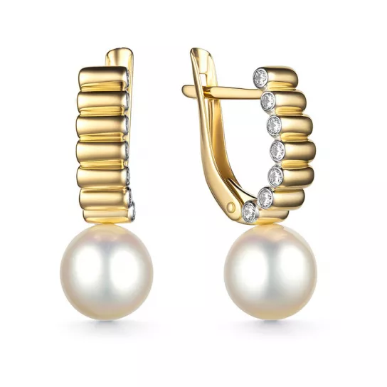 Золотые серьги 585, женские