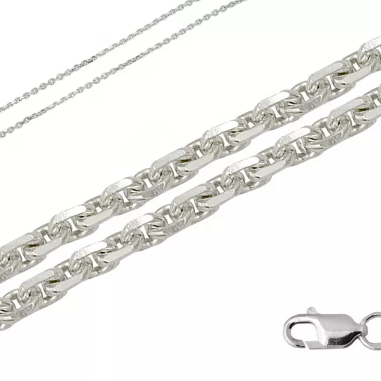 Серебряная цепочка 925 на шею, плетение якорное, длина 45 см