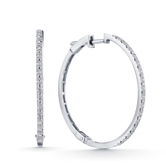 Золотые серьги 585, женские, с бриллиантом