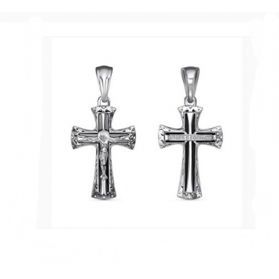 Серебряный крестик 925 нательный, на шею