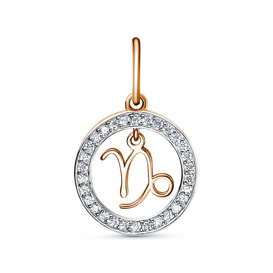 Золотая подвеска 585, с фианитом