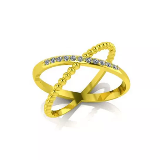 Золотое кольцо 585, женское, с фианитом, размер 17