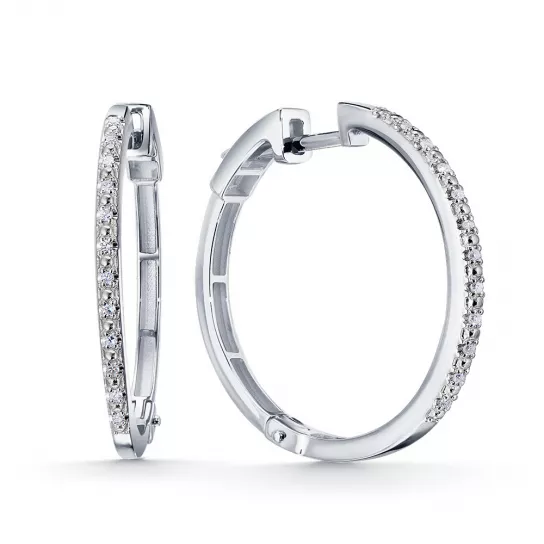 Золотые серьги 585, женские, с бриллиантом