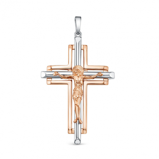 Золотой крестик 585 нательный, на шею