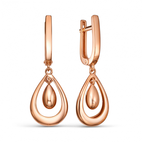 Золотые серьги 585, женские