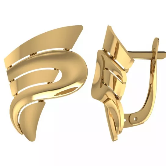 Золотые серьги 585, женские