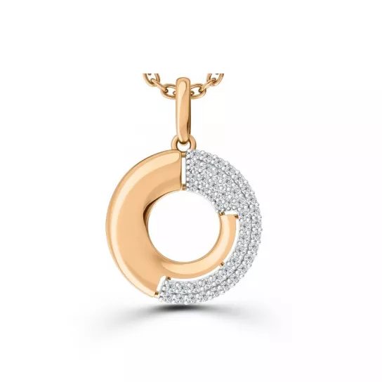 Золотая подвеска 585, женская, с фианитом