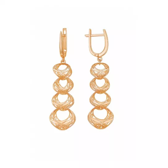 Золотые серьги 585, женские