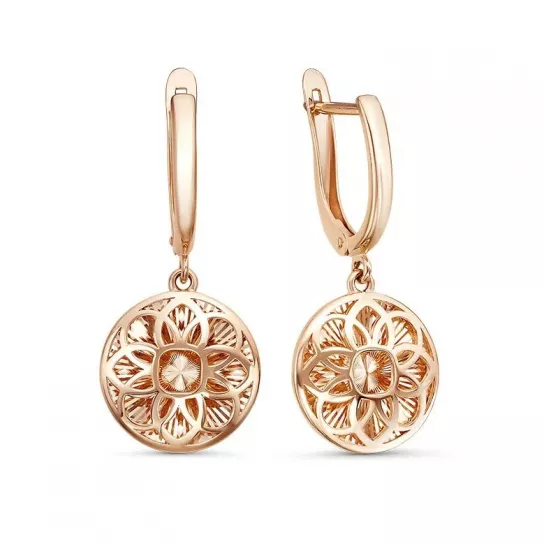 Золотые серьги 585, женские